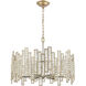 Equilibrium 6 Light 24 inch Matte Gold Chandelier Ceiling Light