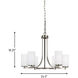 Hettinger 6 Light 24.5 inch Brushed Nickel Chandelier Ceiling Light