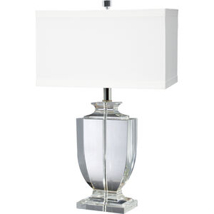 Crystal 27 inch 150.00 watt Clear Table Lamp Portable Light in Incandescent, 3-Way