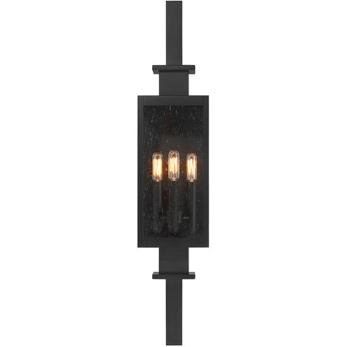 Ascott 3 Light 32 inch Black Outdoor Wall Lantern
