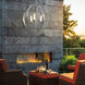 Pomme 5 Light 30.4 inch Coastal Burnished Steel Outdoor Pendant in Opal