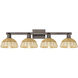 Natural Ballston Dome 4 Light 36 inch Oil Rubbed Bronze Bath Vanity Light Wall Light