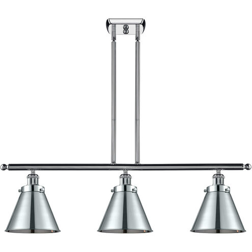 Ballston Appalachian 3 Light 36 inch Polished Chrome Island Light Ceiling Light, Ballston