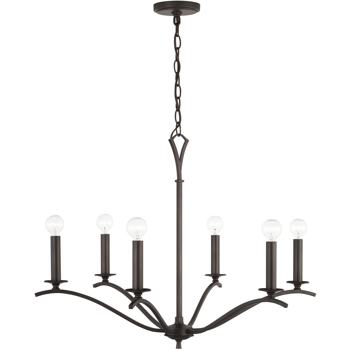 Jaymes 6 Light 30 inch Old Bronze Chandelier Ceiling Light