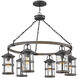 Open Air Lakehouse LED 42 inch Aged Zinc with Driftwood Gray Outdoor Hanging, Estate Series