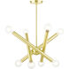 Stafford 8 Light 24 inch Satin Brass Chandelier Ceiling Light