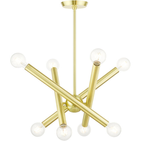 Stafford 8 Light 24 inch Satin Brass Chandelier Ceiling Light