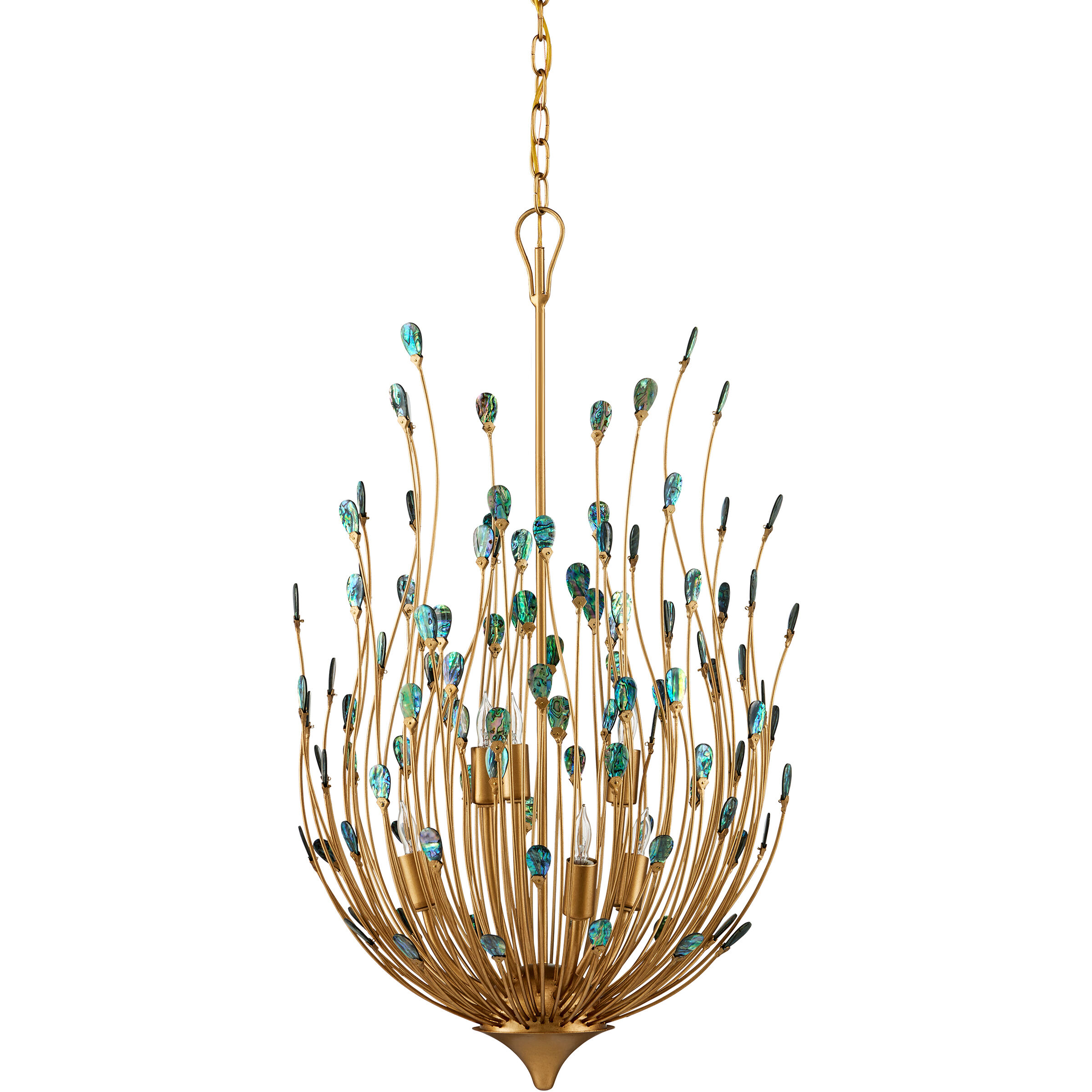 Delphos 6 Light 19.5 inch Contemporary Gold/Natural Chandelier Ceiling Light