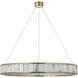 Chapman & Myers Iterna LED 40 inch Antique-Burnished Brass Ring Chandelier Ceiling Light