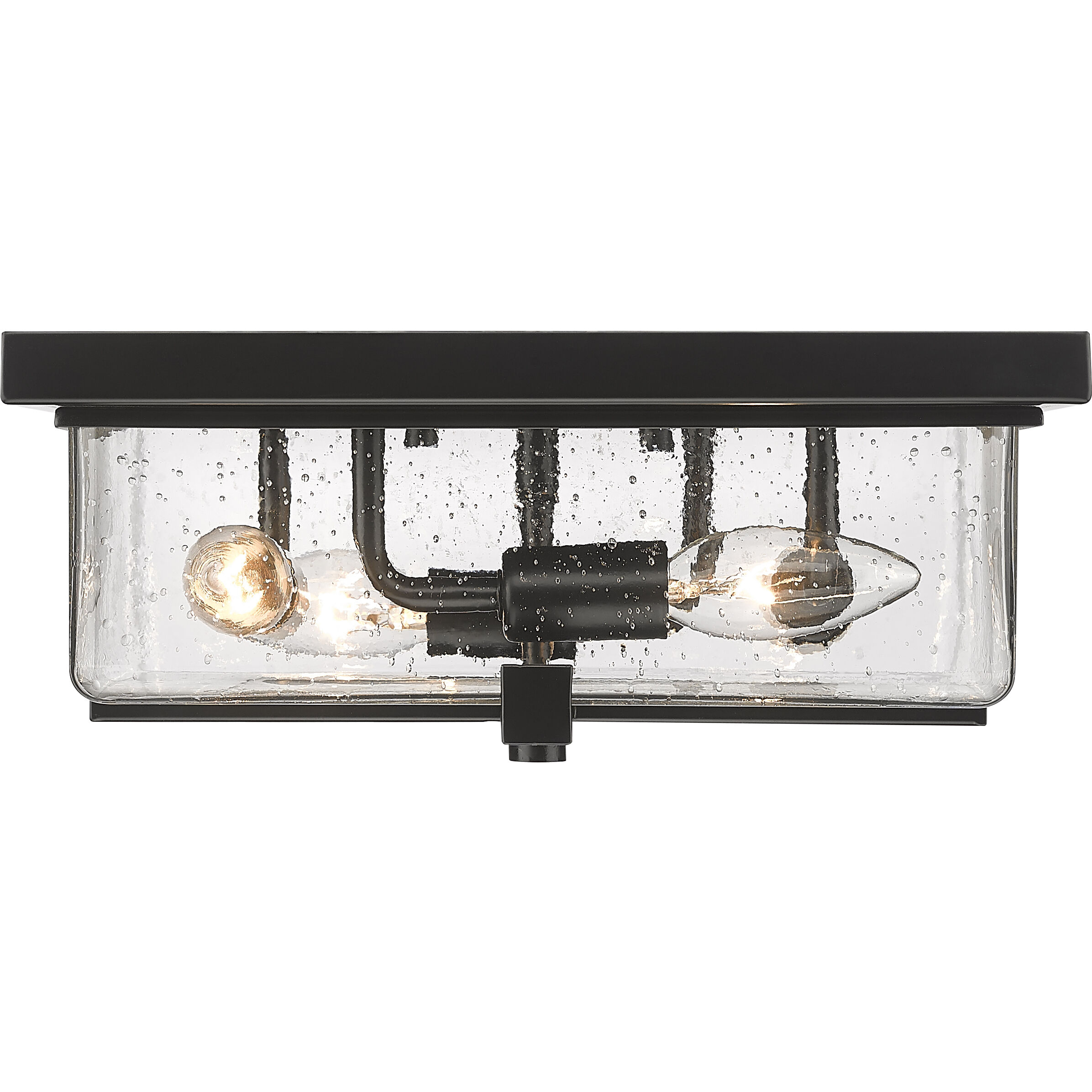 Sana 4 Light 12 inch Black Outdoor Flush Mount
