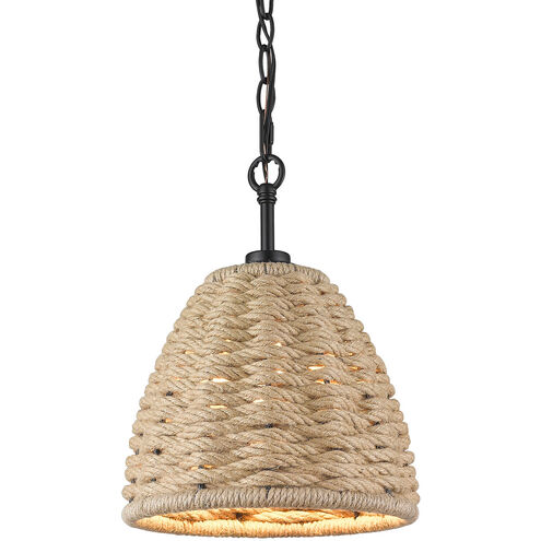 Hathaway 1 Light 10 inch Matte Black Mini Pendant Ceiling Light