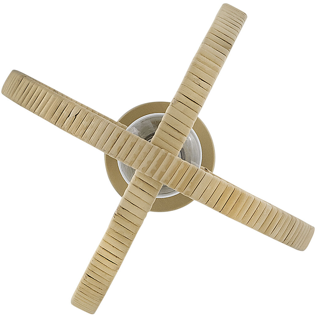 Fallon 1 Light 10 inch Lacquered Brass with Bamboo Pendant Ceiling Light