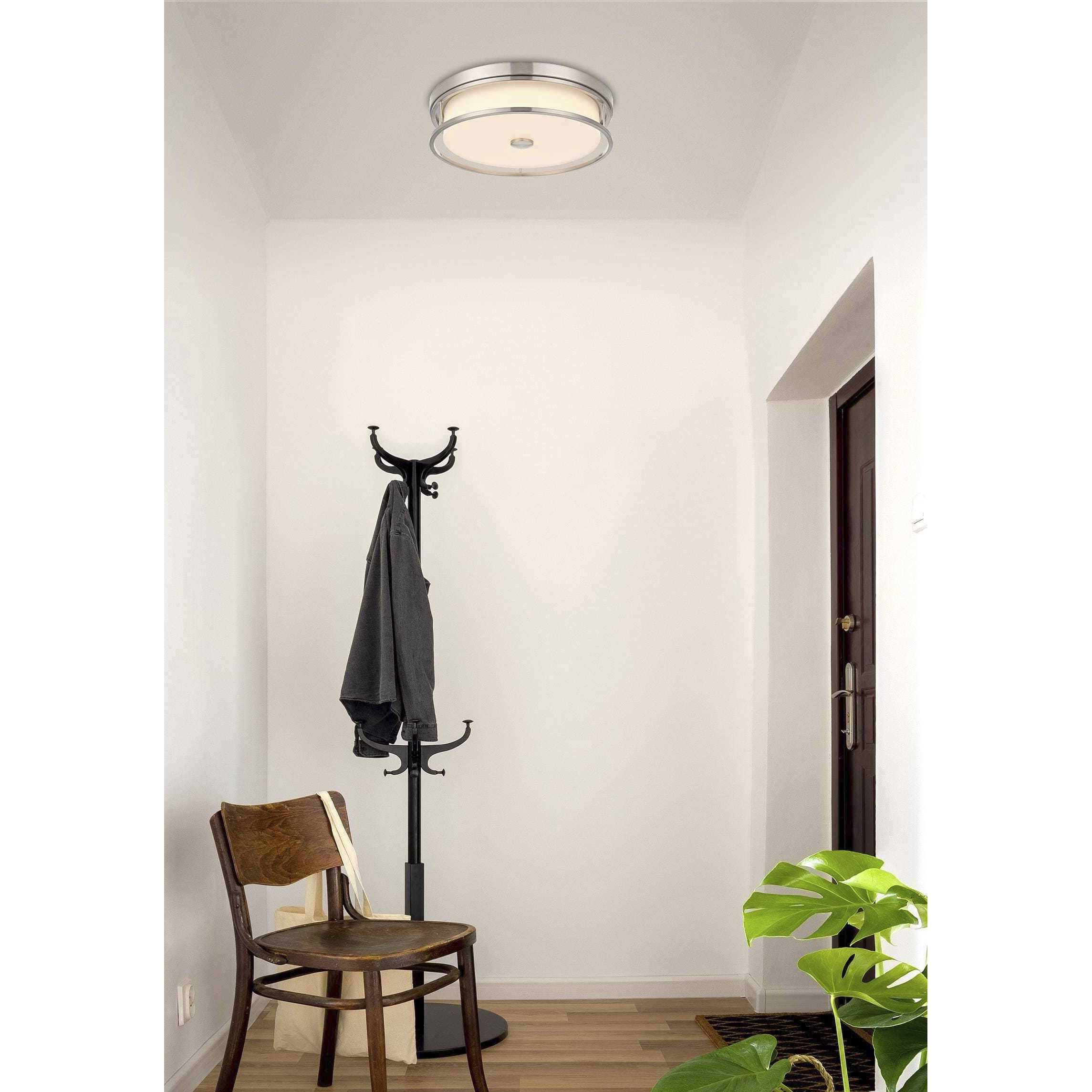 Kolson 16 inch Polished Nickel Flush Mount Ceiling Light