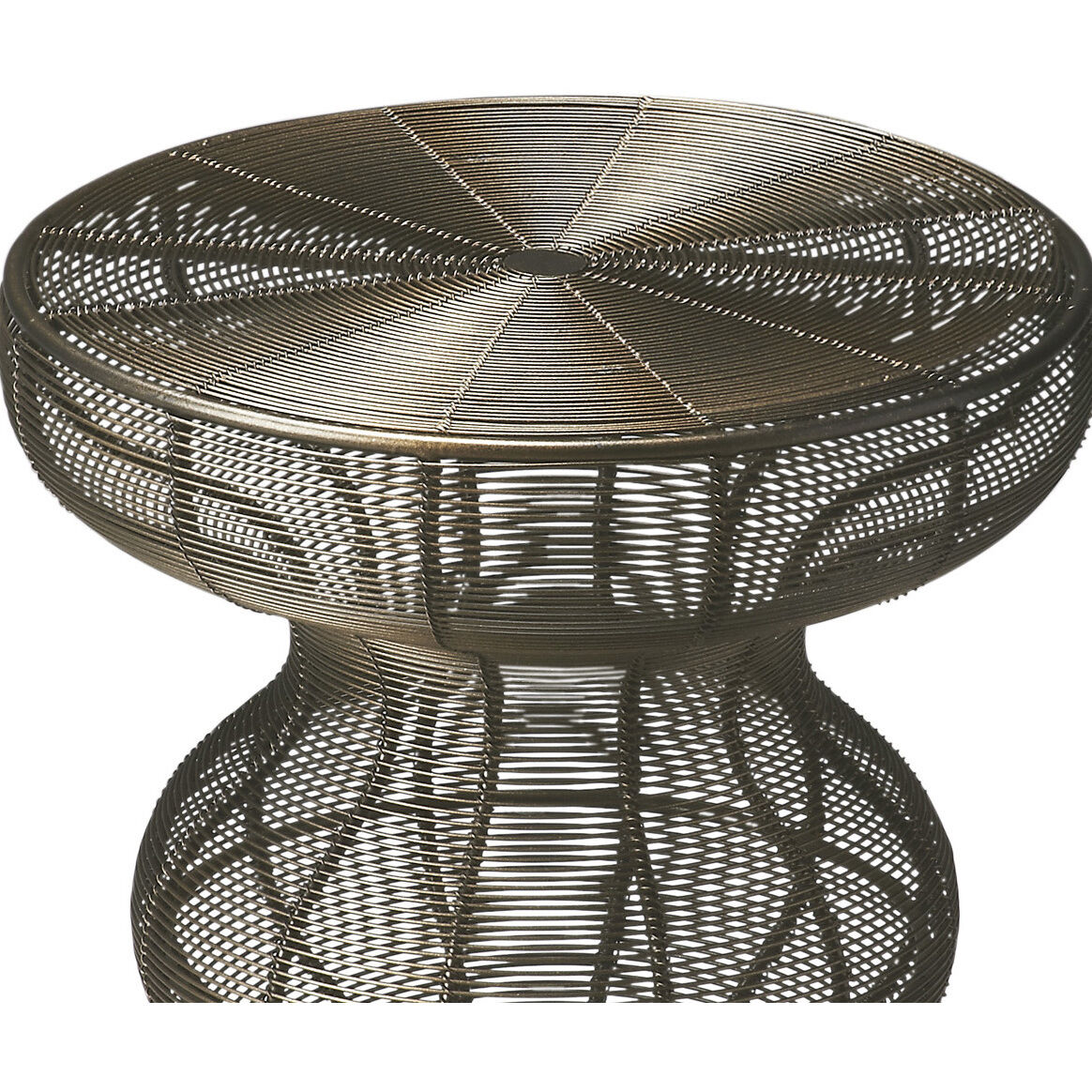 Industrial Chic Angeline Round Metal 18 X 13 inch Metalworks Accent Table