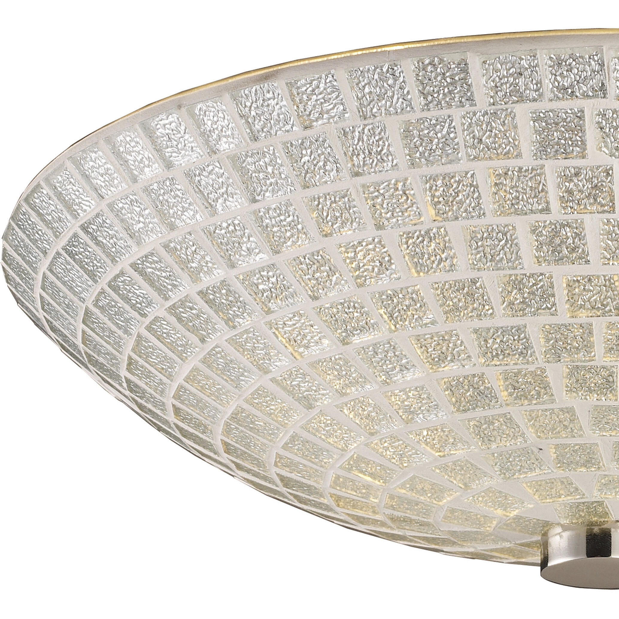 Fusion 2 Light 12 inch Satin Nickel Semi Flush Mount Ceiling Light