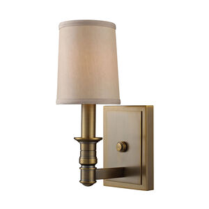 Albany 1 Light 5 inch Brushed Antique Brass Sconce Wall Light