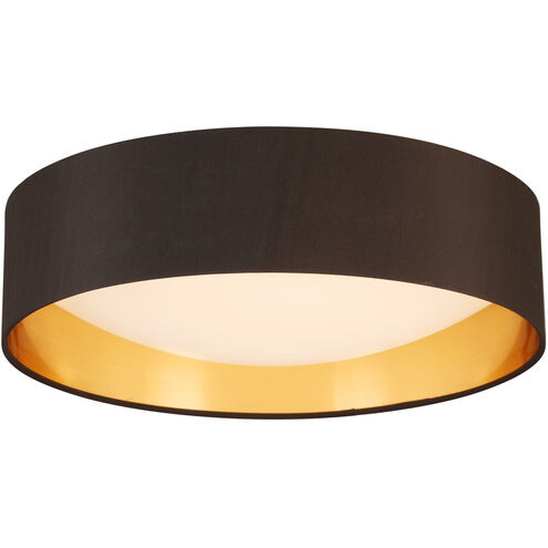 Orme LED 16 inch Black/Gold Flush Mount Ceiling Light 