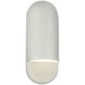 Ambiance Collection - Capsule Wall Sconce Wall Light in Replaceable Bulb, Matte White, 4D x 14H, Form+Finish+Function