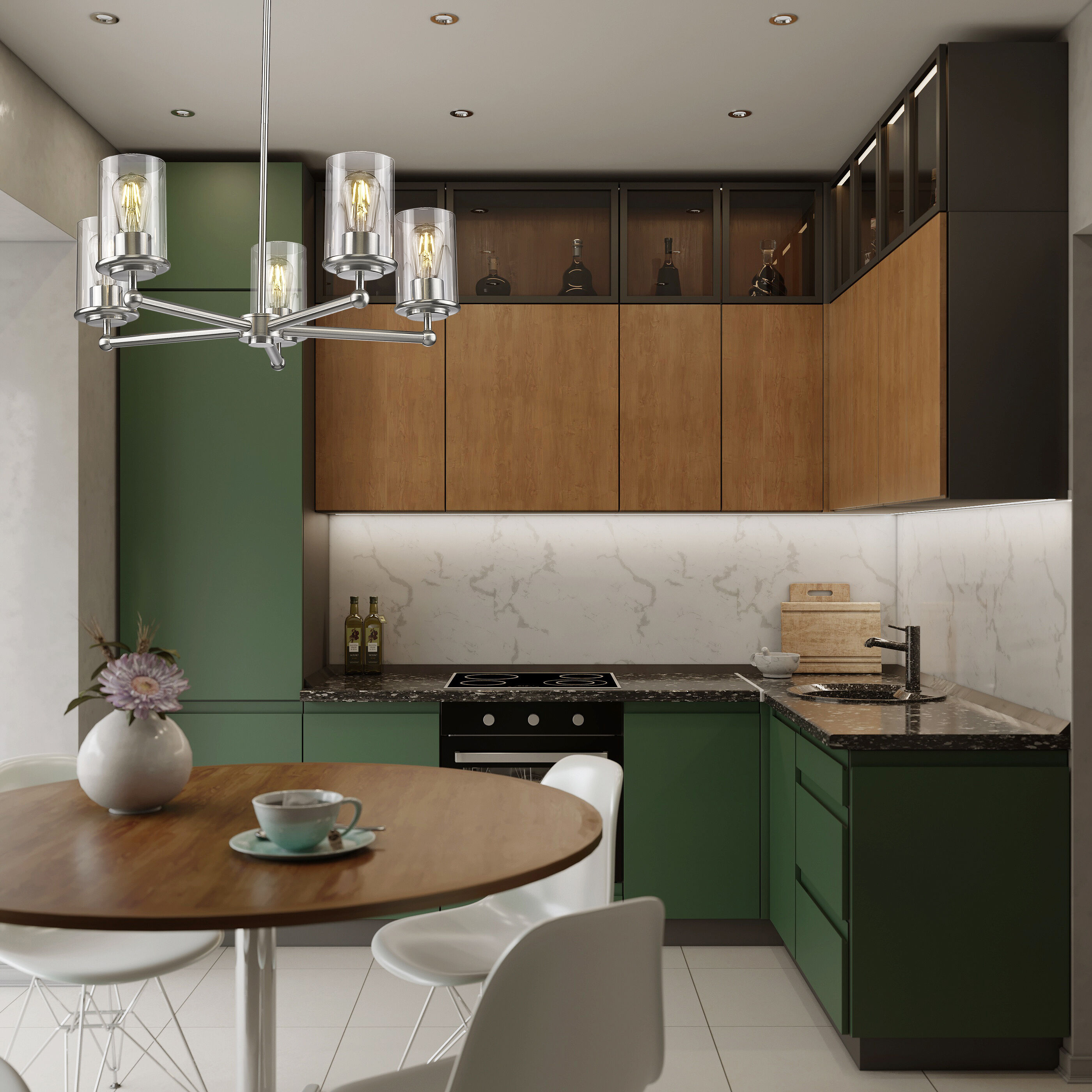 Thayer 5 Light 26 inch Brushed Nickel Chandelier Ceiling Light