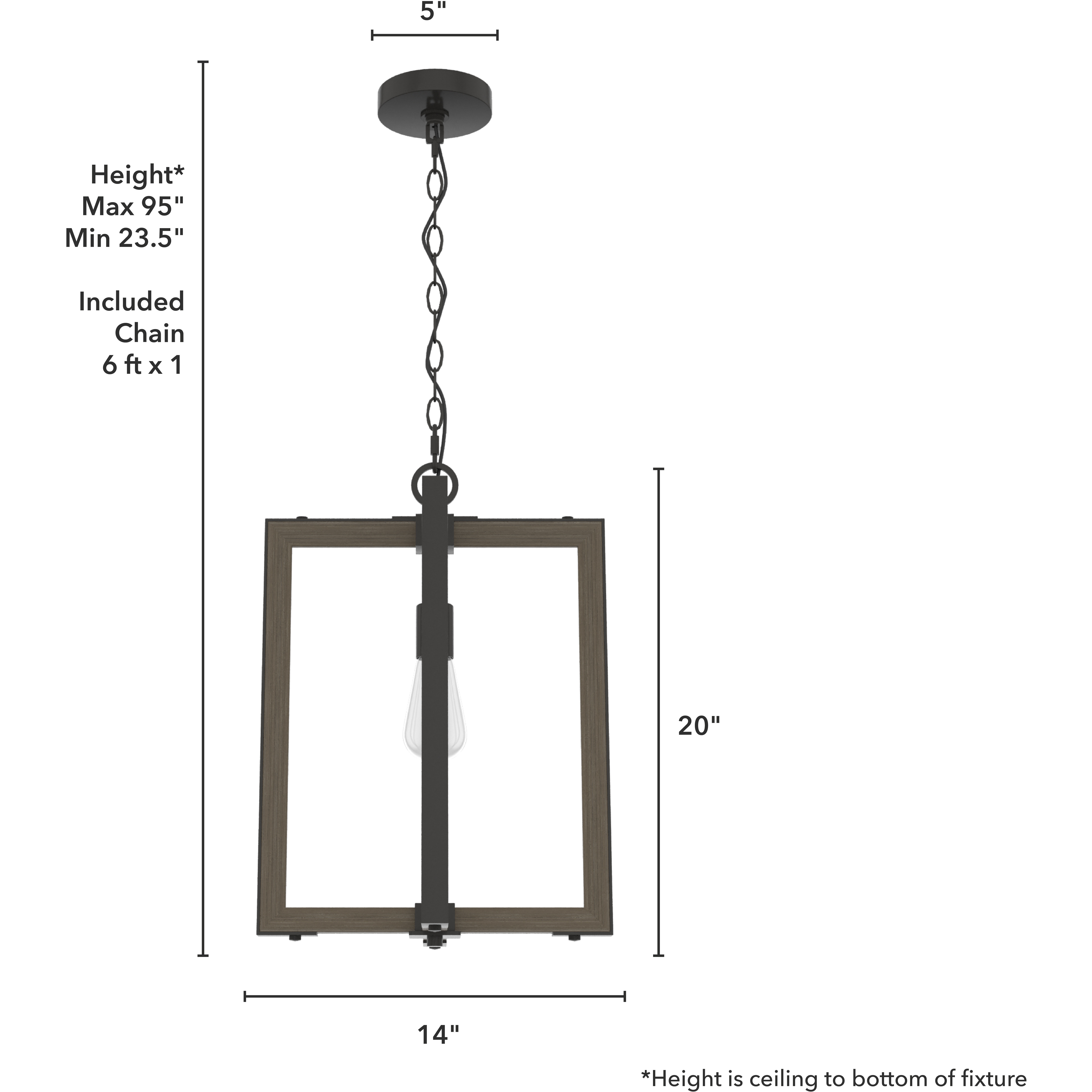 Woodburn 1 Light 14 inch Noble Bronze Pendant Ceiling Light