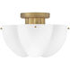 Becca 4 Light 14 inch Heritage Brass Semi-flush Mount Ceiling Light