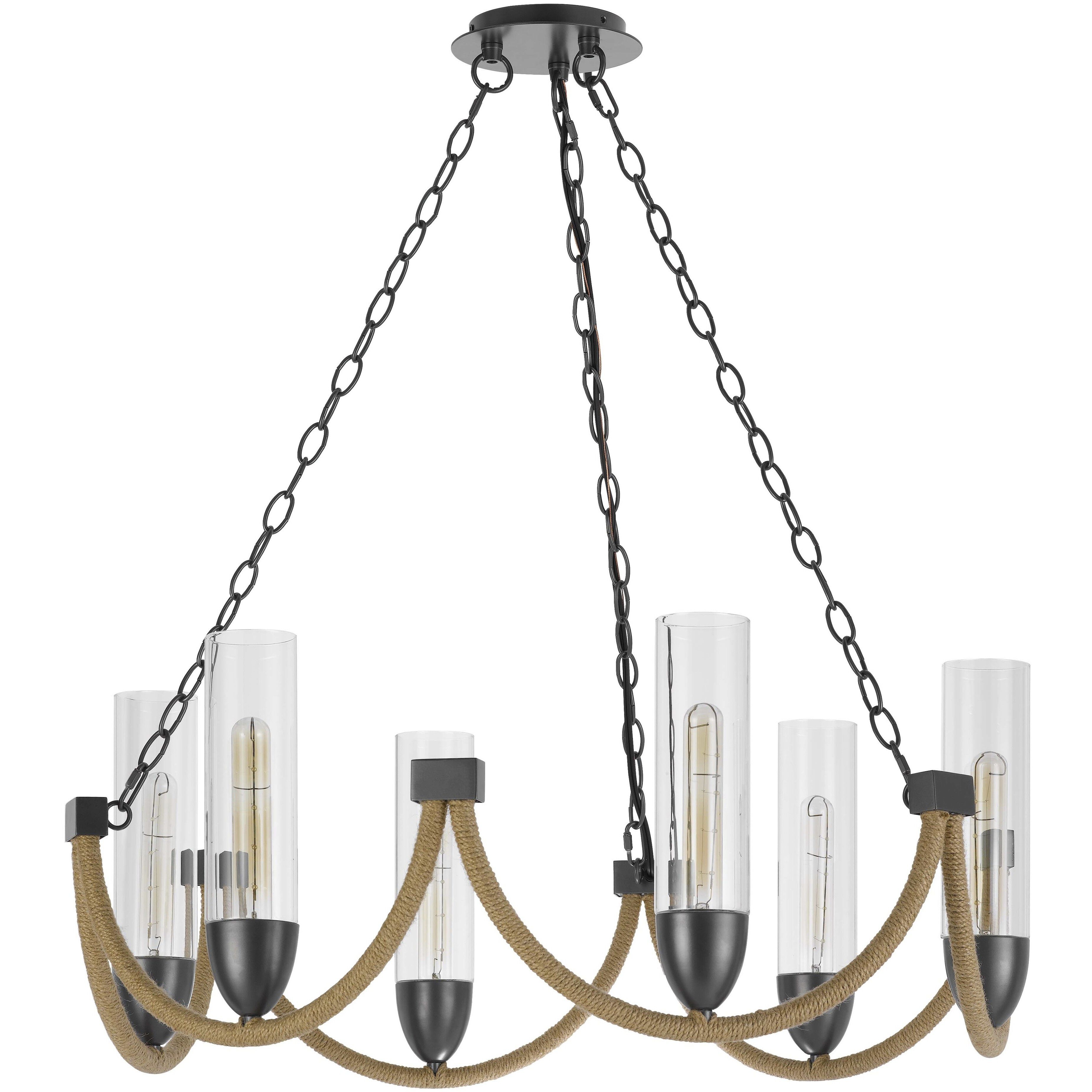 Argyle 6 Light 31.5 inch Dark Bronze Chandelier Ceiling Light