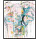 Grafitti Safari Turquoise and Pink and Orange and Gray Canvas
