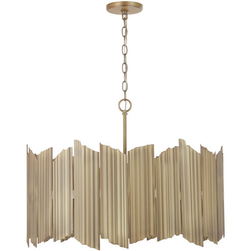 Xavier 4 Light 27 inch Aged Brass Pendant Ceiling Light