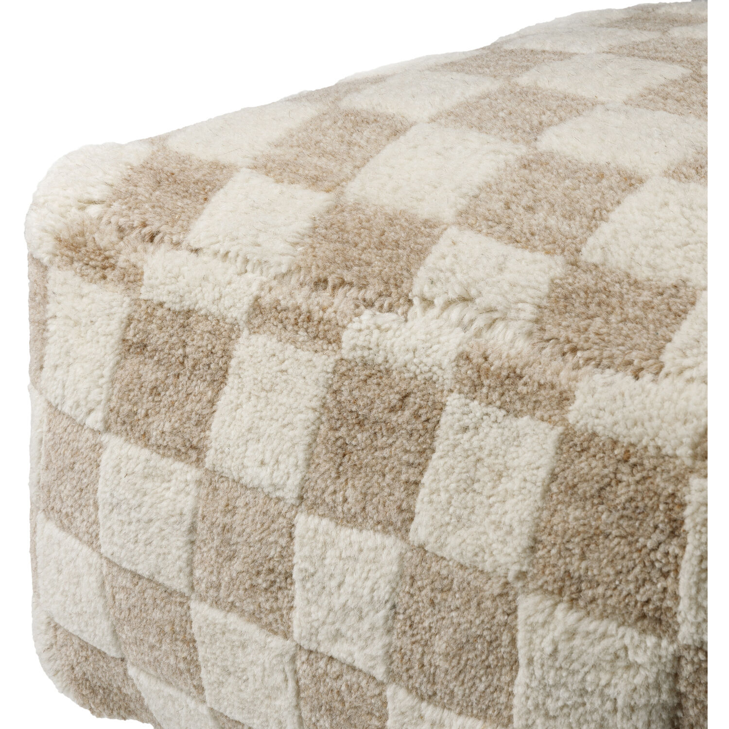 Lukas 14 inch Off-White/Ash/Khaki/Slate Grey Taupe/Pearl/Sage Pouf