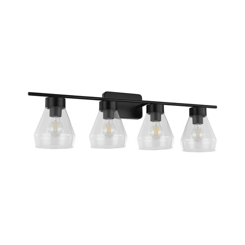 Montey 1 4 Light 32.68 inch Matte Black Bath Vanity Wall Light