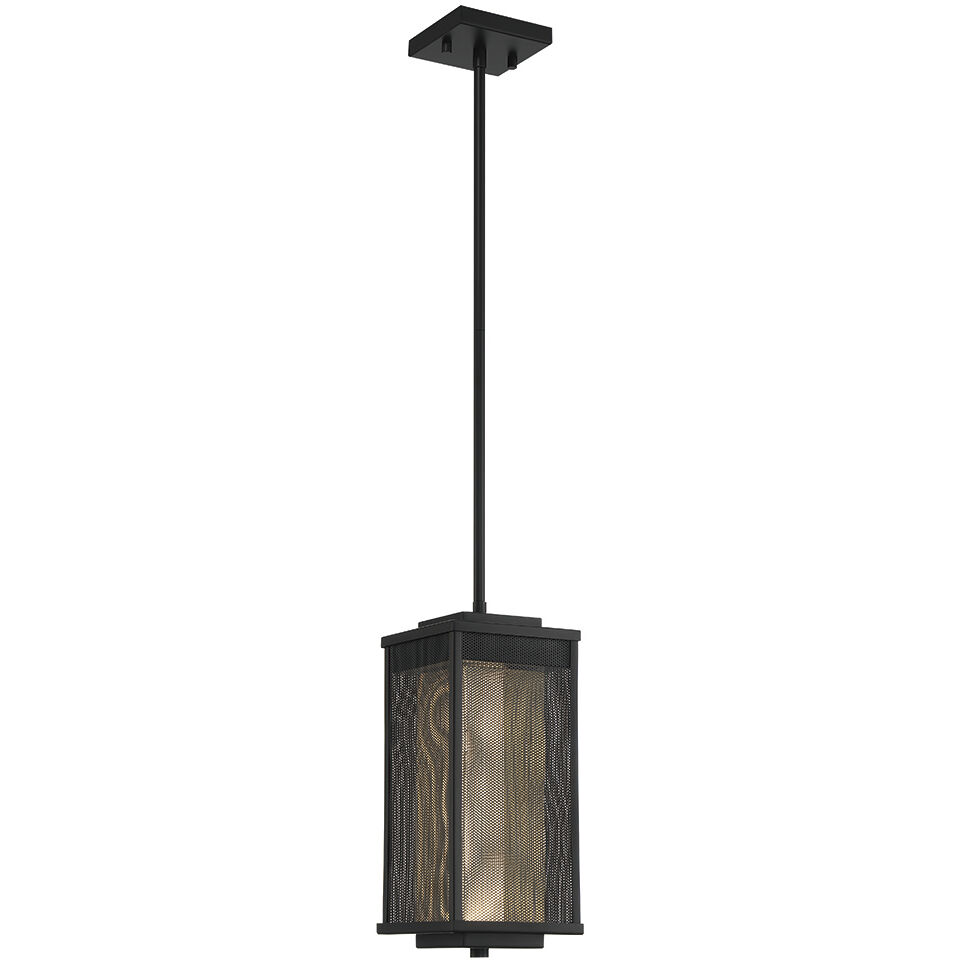 Brama 1 Light 6 inch Black and Gold Outdoor LED Pendant