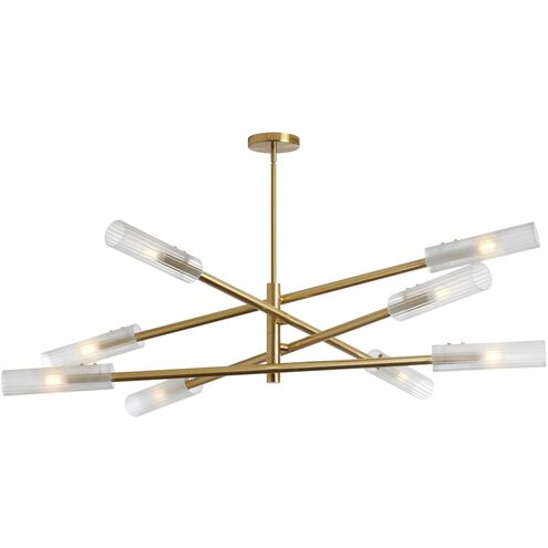 Wand 8 Light 47.5 inch Aged Brass Pendant Ceiling Light
