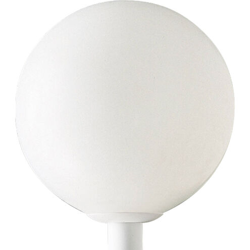 Acrylic Globe 1 Light 17 inch White Outdoor Post Lantern