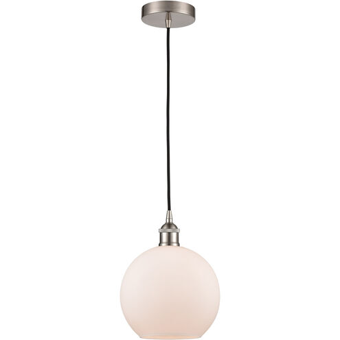 Edison Athens 1 Light 8 inch Brushed Satin Nickel Mini Pendant Ceiling Light