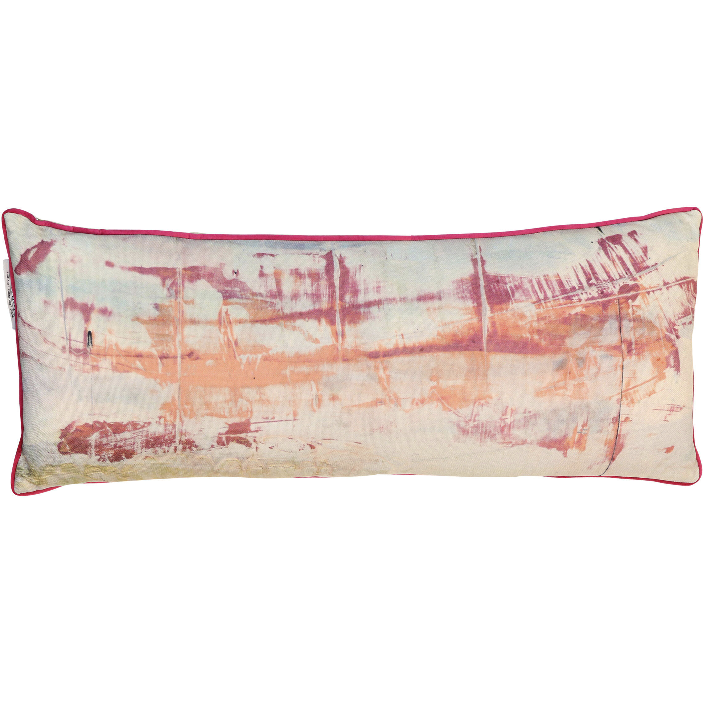 Abstract Blaze 36 inch Multicolor Pillow in 36" x 14"