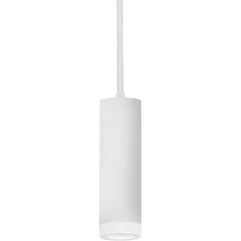 Luxe Cylinder LED 3.75 inch Semi Gloss White Pendant Ceiling Light