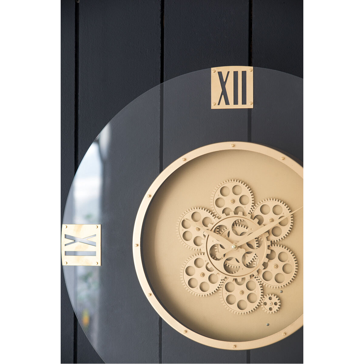 Roman Gear 23.6 X 23.6 inch Wall Clock