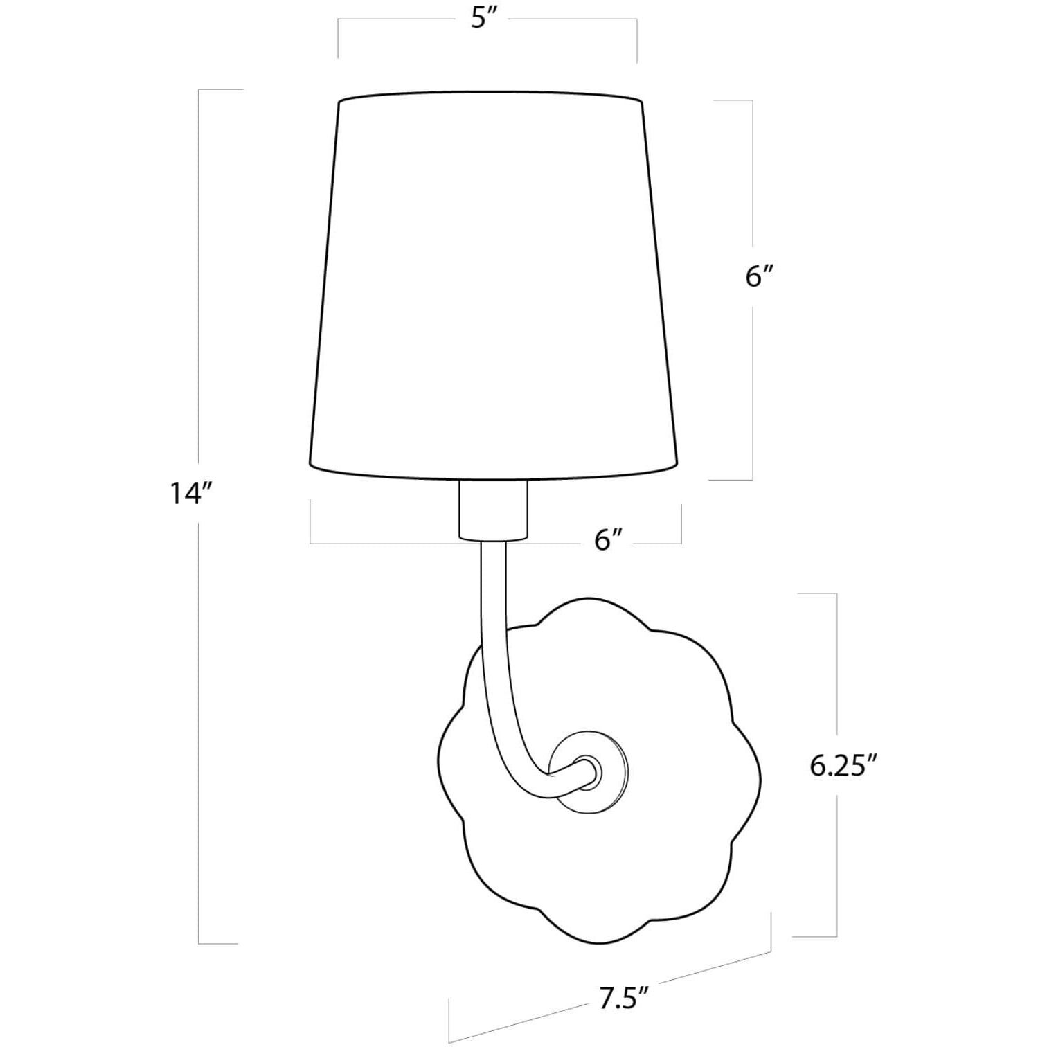 Camilla 1 Light 6 inch Natural Stone Wall Sconce Wall Light, Bent Arm