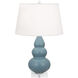 Small Triple Gourd 24 inch 150 watt Matte Steel Blue Accent Lamp Portable Light in Lucite