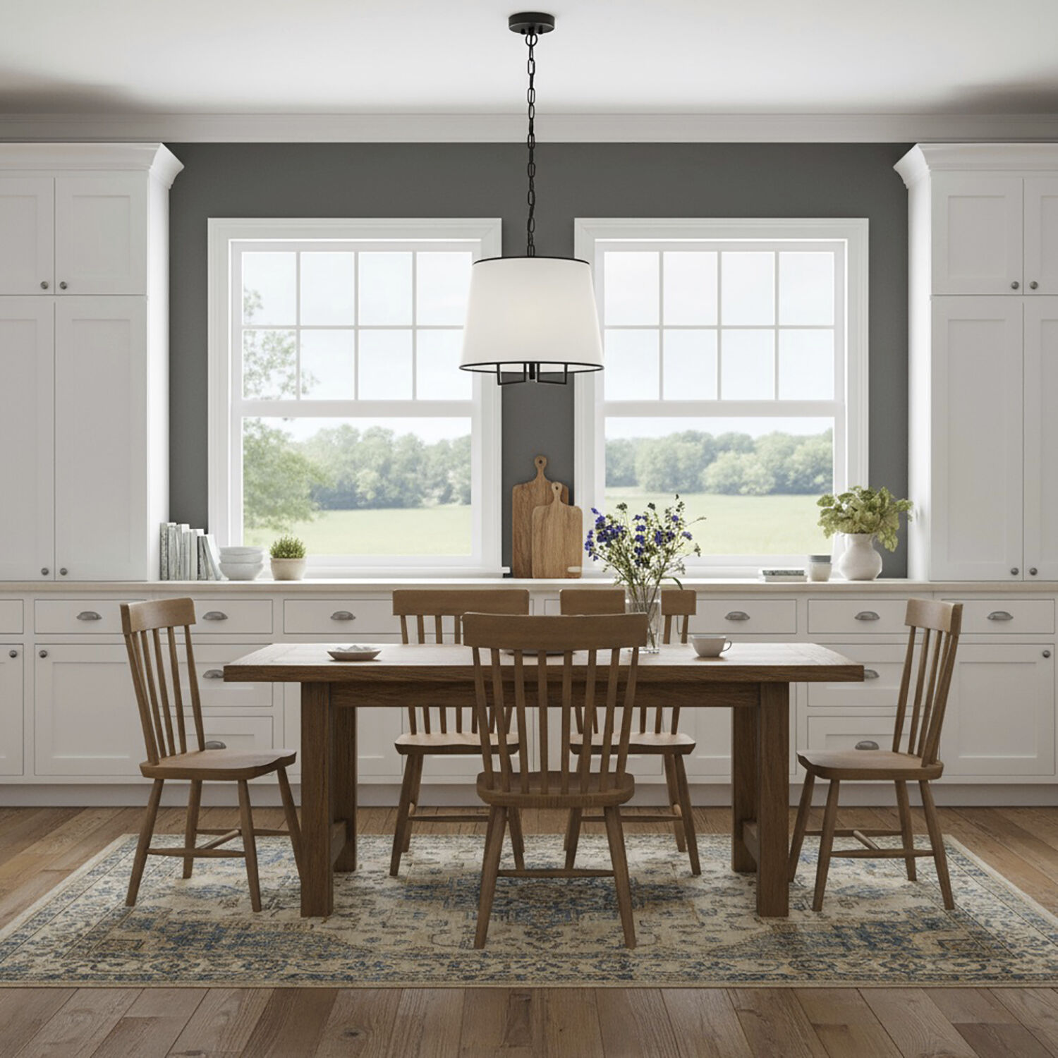 Coco LED 15.7 inch Black Pendant Ceiling Light