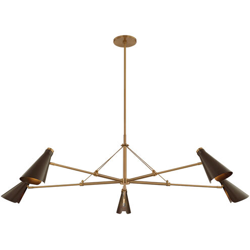Andersen 5 Light 69.25 inch Patina Brass/Bronze Chandelier Ceiling Light