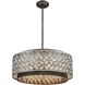 Rosslyn 6 Light 22 inch Weathered Zinc Chandelier Ceiling Light