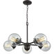 Beckett 5 Light 26 inch Oil Rubbed Bronze Chandelier Ceiling Light in Clear Glass