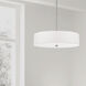 Everly 4 Light 20 inch Polished Chrome with White Pendant Ceiling Light