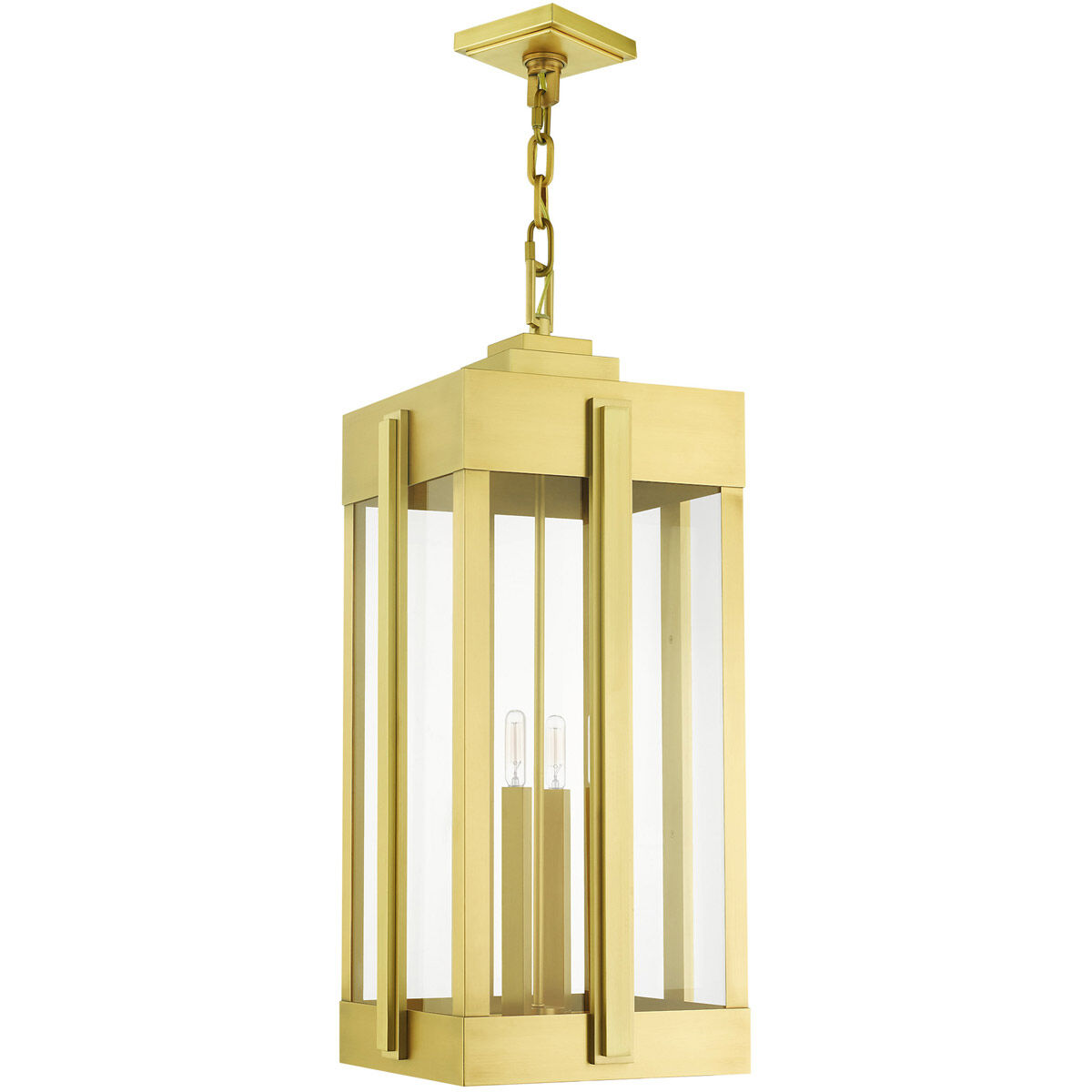 Lexington 4 Light 13 inch Natural Brass Outdoor Pendant Lantern