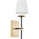 Eclipse 1 Light 5 inch Brass and Black Wall sconce Wall Light