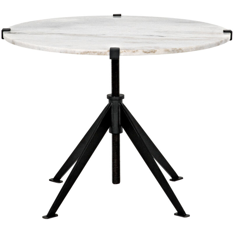 Edith 30.5 X 30.5 inch Matte Black Adjustable Side Table, Large