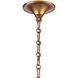 Fiore 10 Light 39.5 inch Antique Gold Leaf Pendant Ceiling Light