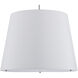 Cloister 87 inch 75 watt Brushed Nickel and White Floor Lamp Portable Light, Large