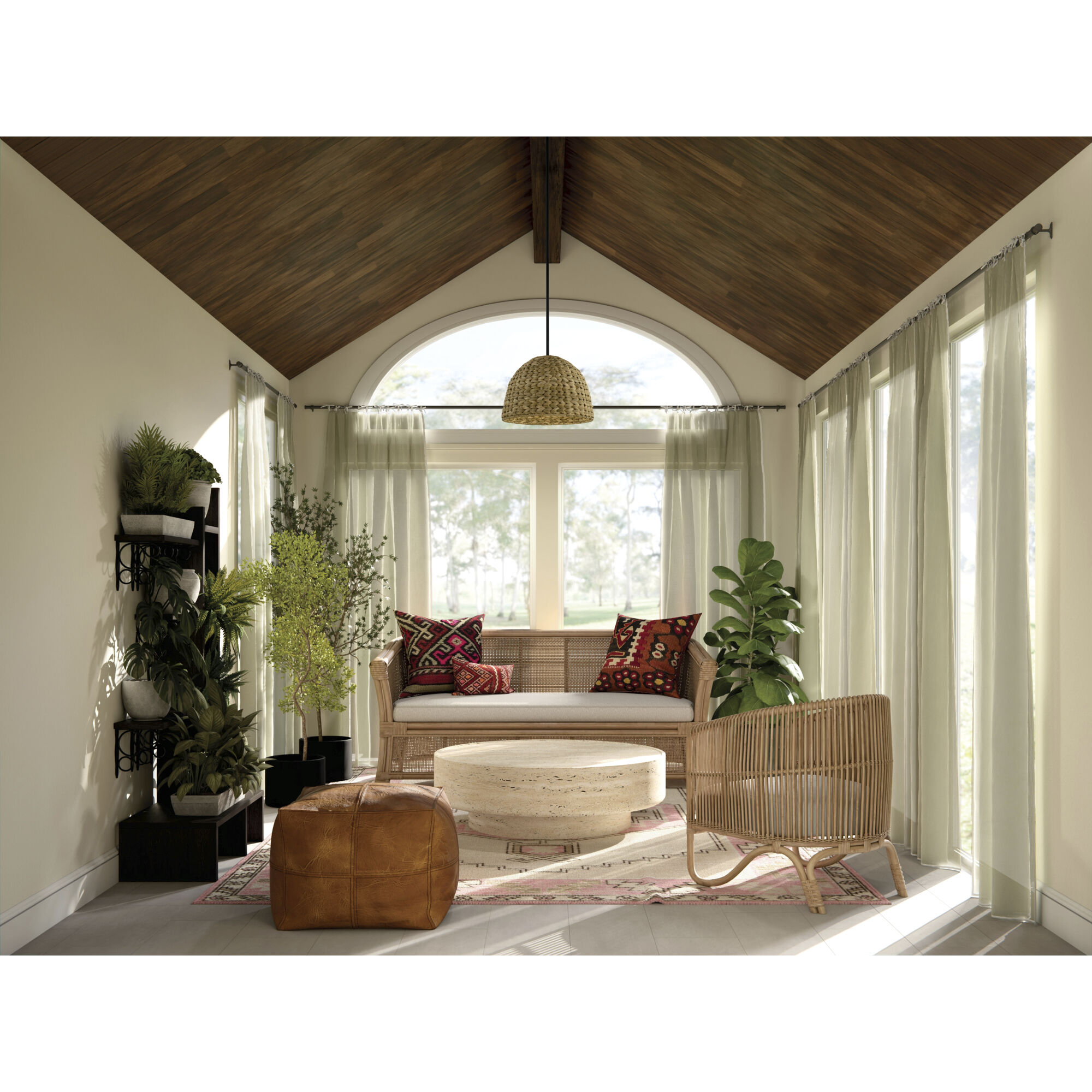 Raffiana 1 Light Black Mini Pendant Ceiling Light